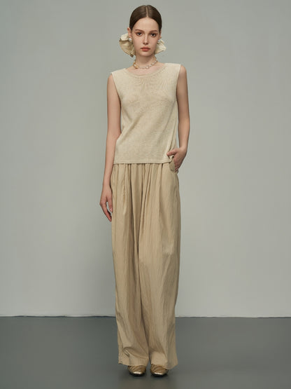 Wide-Leg Natural Loose Summer Pants