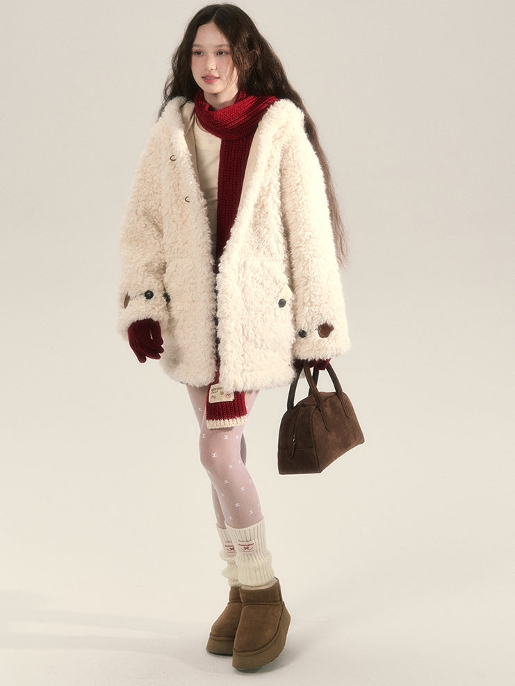 Fur Boa Oversize Hoodie Coat