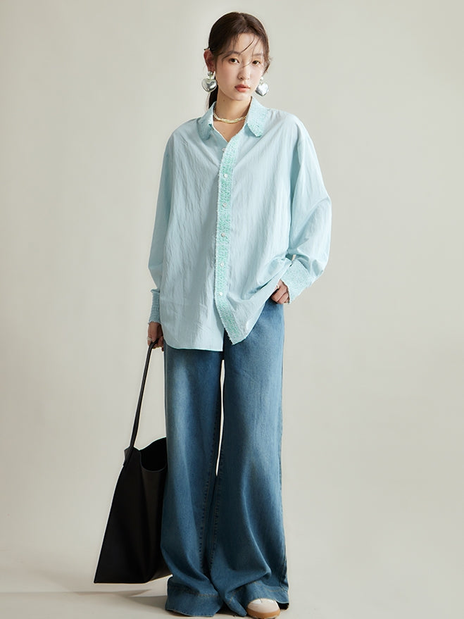 Nichi Pleats Gather Oversize Shirt