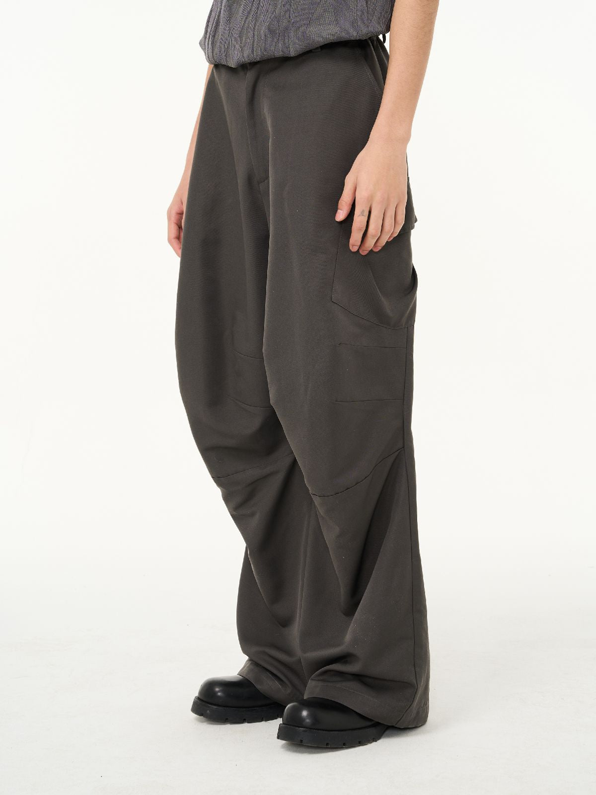 Side-Pocket Wide-Leg Casual Loose Pants