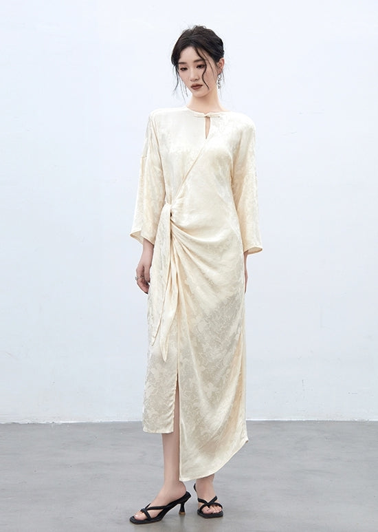 China-Dress Embroidery Drape Long One-Piece