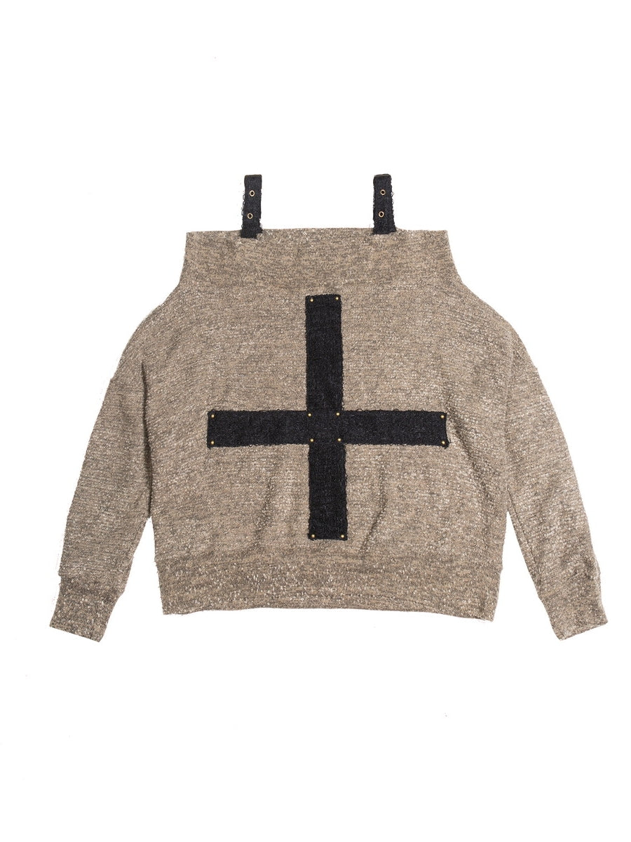 Off-Shoulder Cross Loose Knit