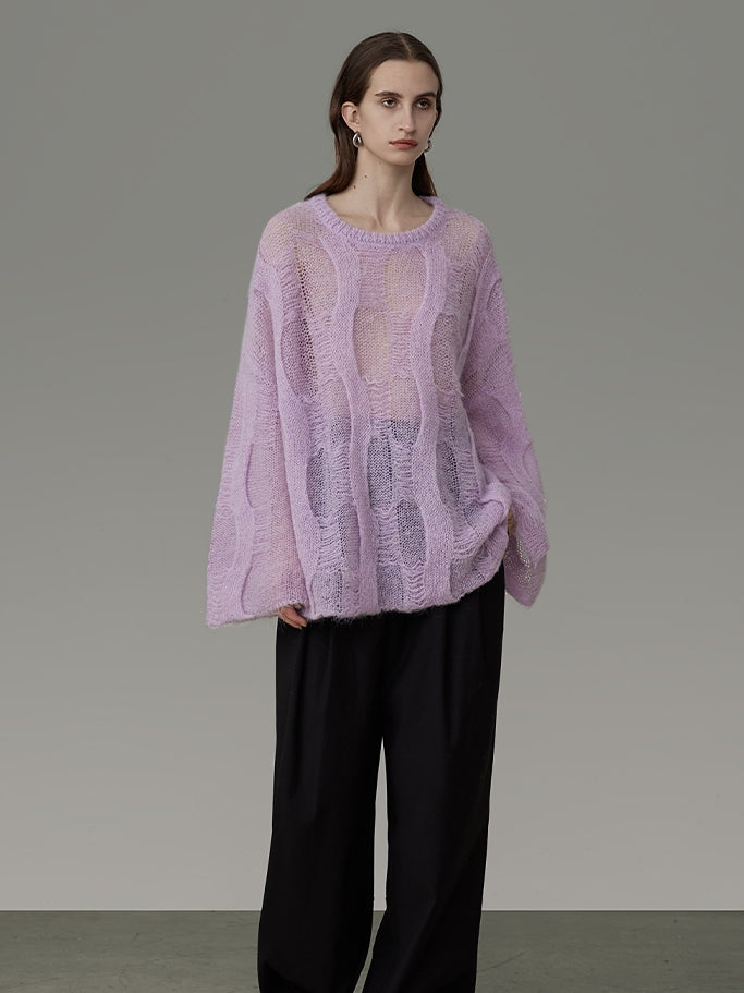 Sheer Oversize Loose Nichi Knit