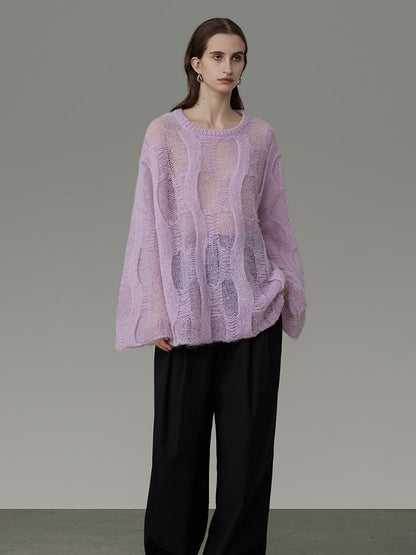 Sheer Oversize Loose Nichi Knit