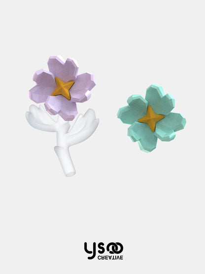 Flower Retro Toy Pierced&amp;Ear-Clip