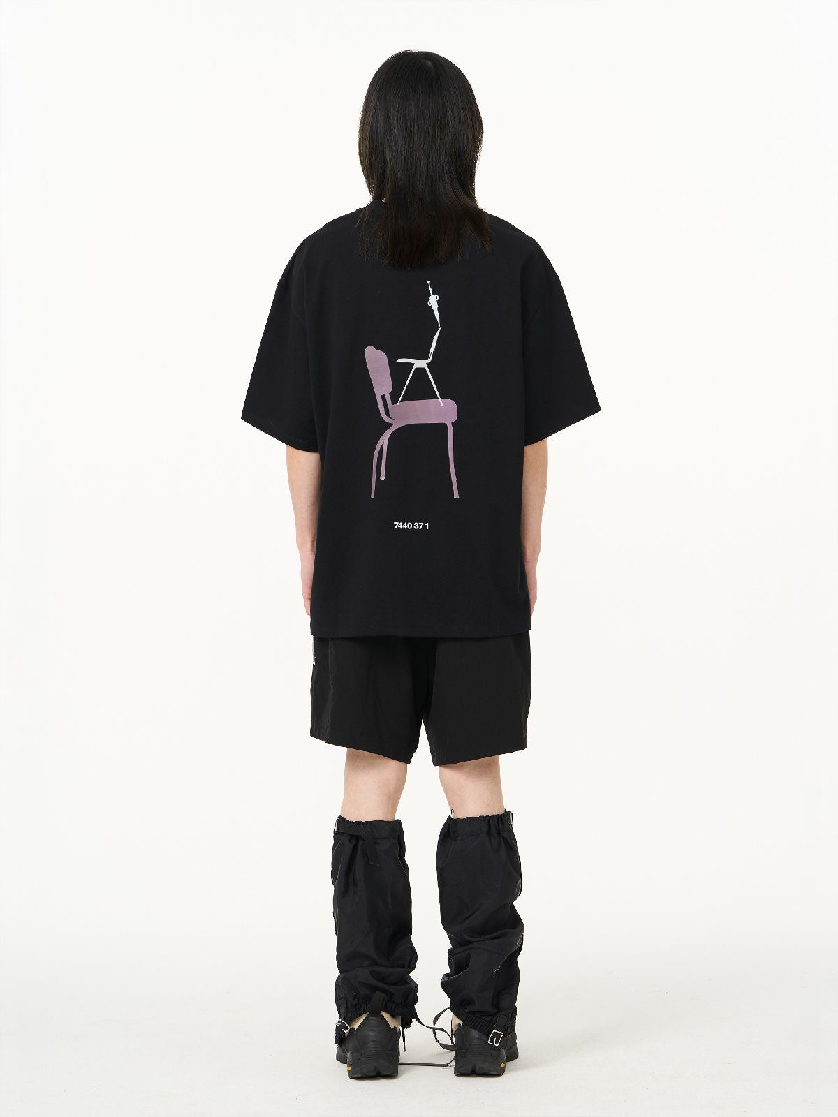 Modernes Back-Print Casual Oversize T-Shirt