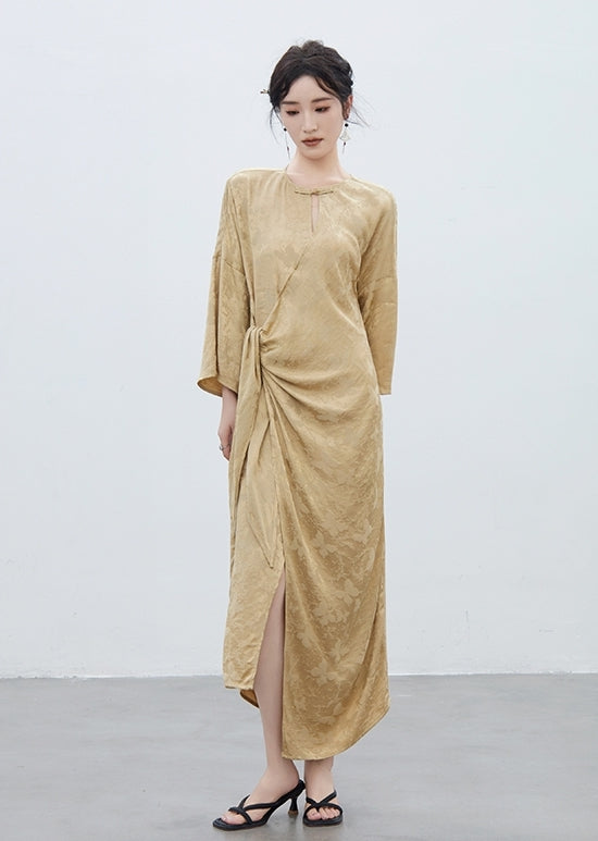 China-Dress Embroidery Drape Long One-Piece