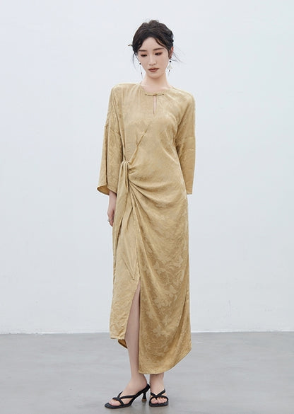 China-Dress Embroidery Drape Long One-Piece