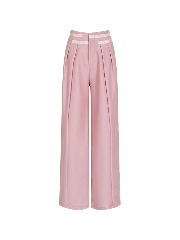 Wide-Leg Casual Straight Pants