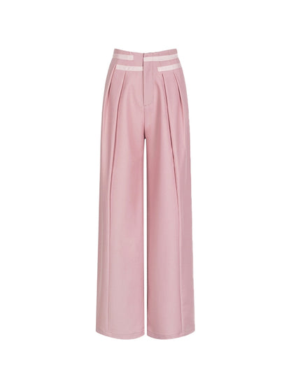 Wide-Leg Casual Straight Pants