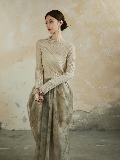 Asymmetry Nichi Natural Chic Classy Knit