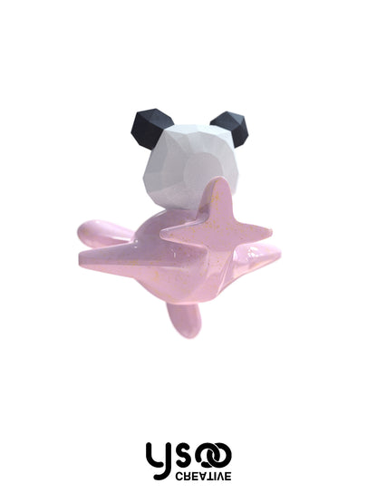 Panda Plane Toy Pierced&amp;Ear-Clip