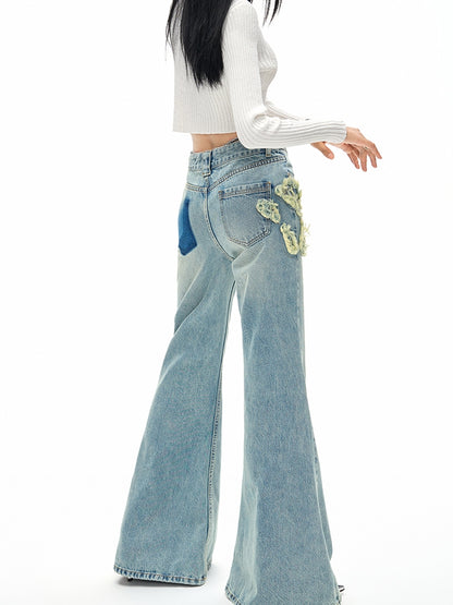 Cool Wide Denim Casual Flare-Pants