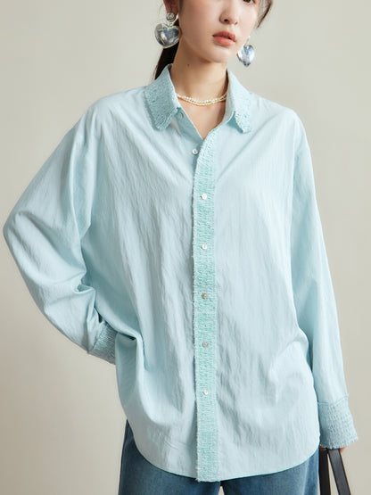 Nichi Pleats Gather Oversize Shirt