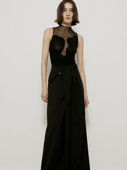 Flare Plain Simple Classy Long-Skirt