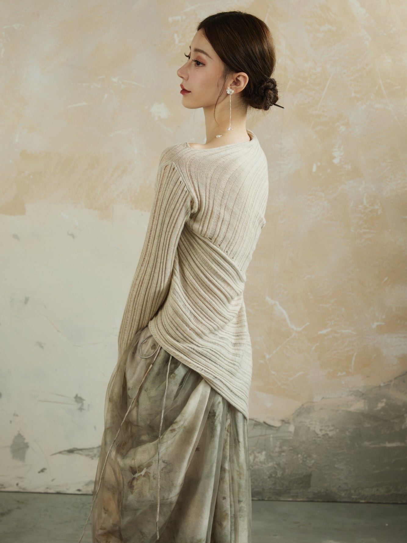 Asymmetry Nichi Natural Chic Classy Knit