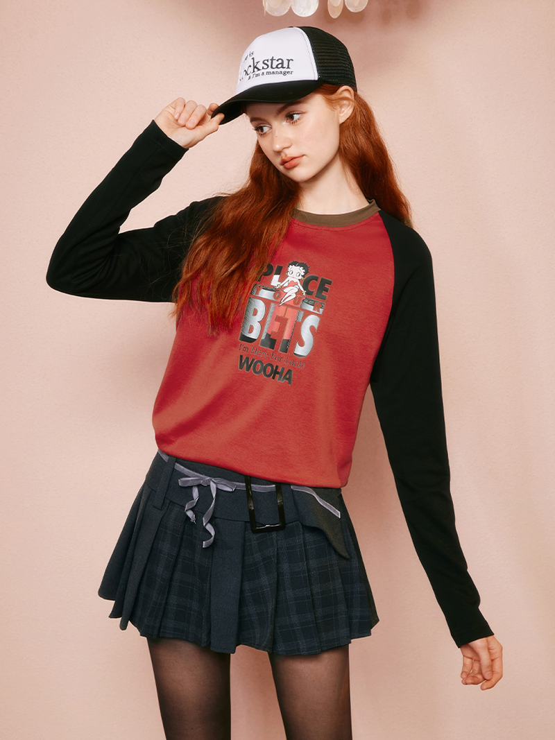 Betty Casual Crew-Neck Cotton Lont-T-Shirt