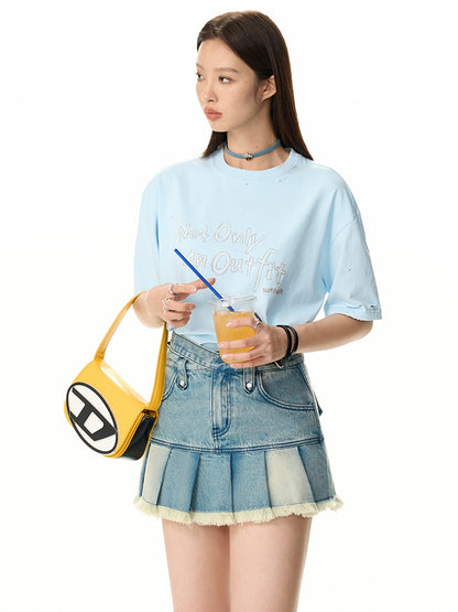 Embroidery Oversize Casual T-Shirt