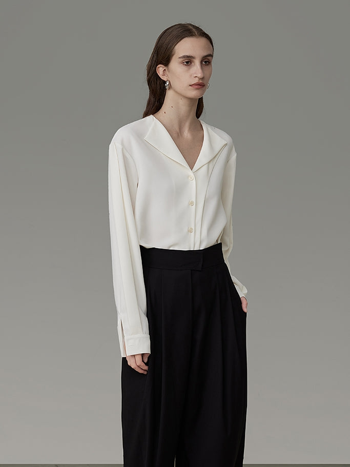 Nichi Asymmetry Ciffon Classy Shirt