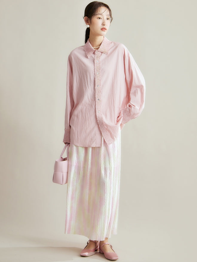 Nichi Pleats Gather Oversize Shirt