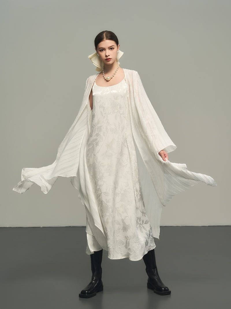 Asymétrie simple surdimension mince long-cardigan