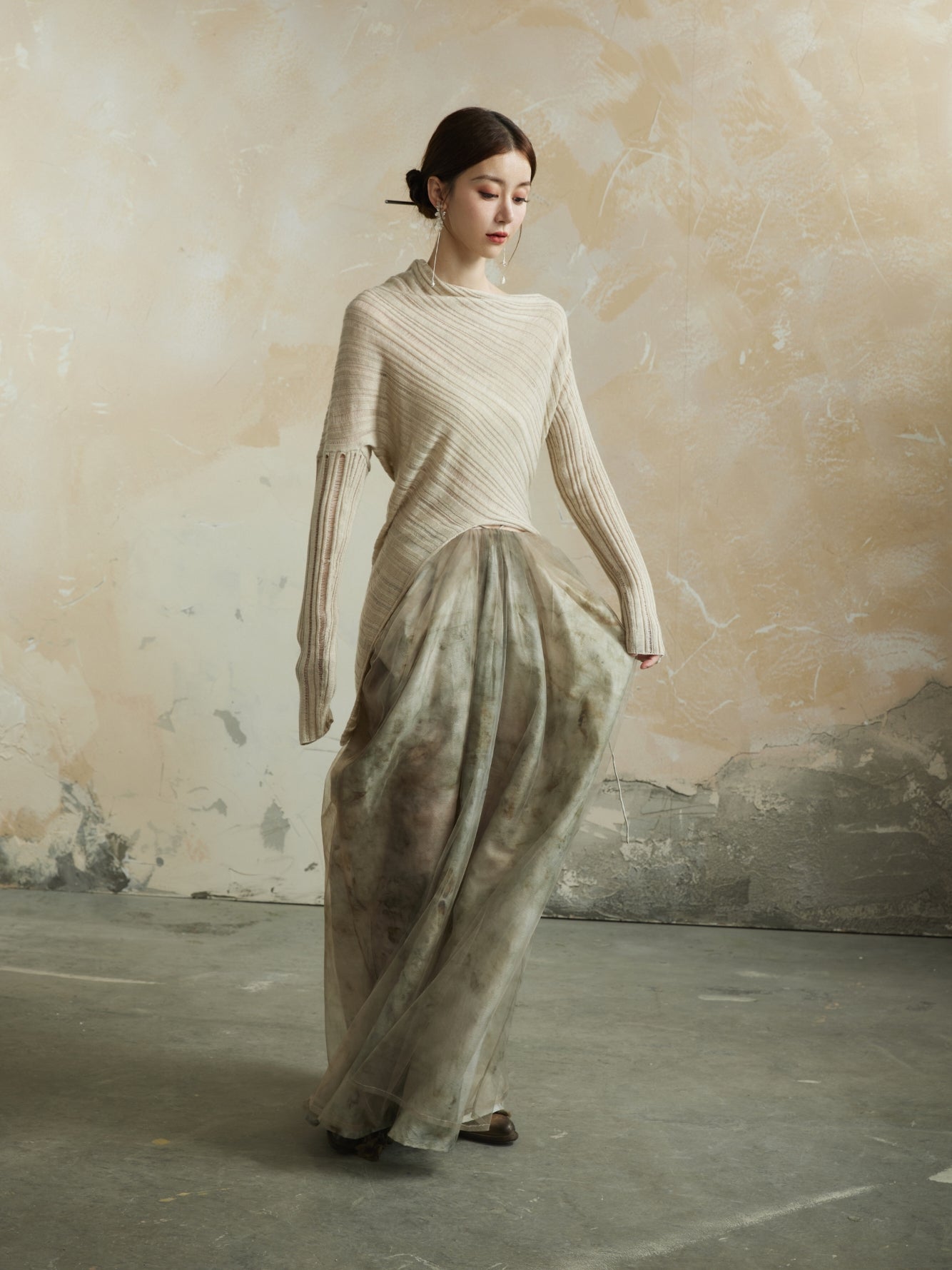 Asymmetry Nichi Natural Chic Classy Knit