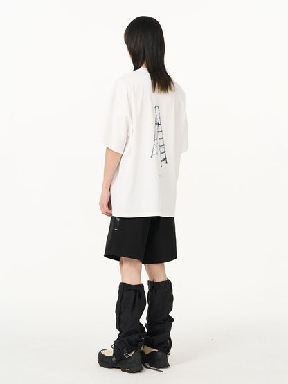 Casual Simple Back-print Oversize T-shirt