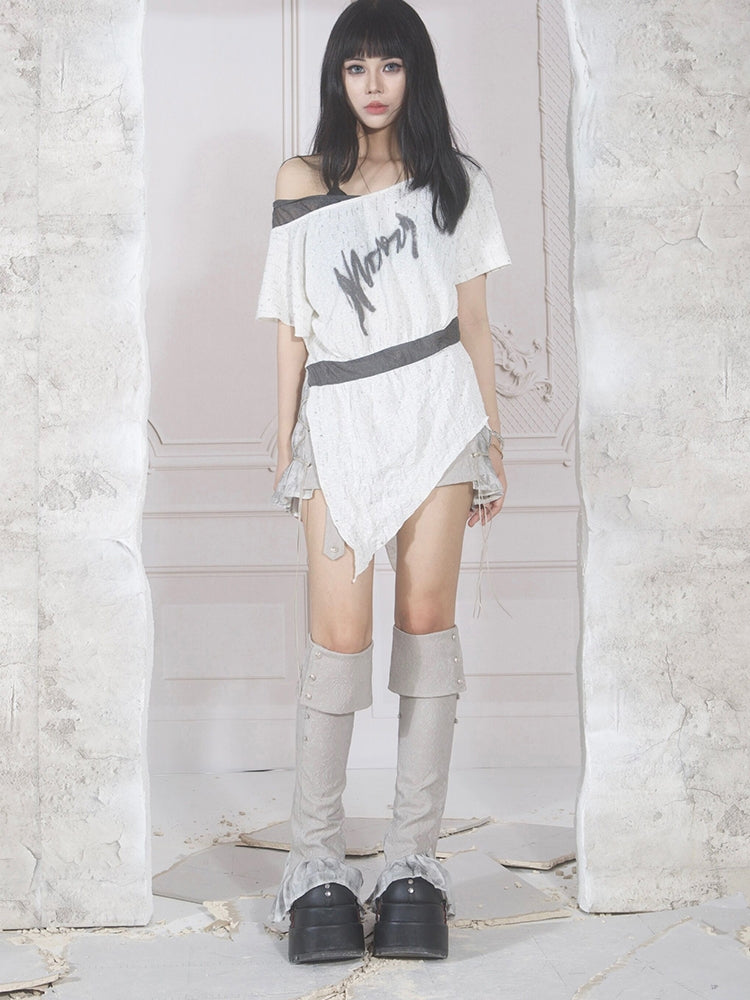 Asymmetry One-Shoulder Oversize Casual T-Shirt