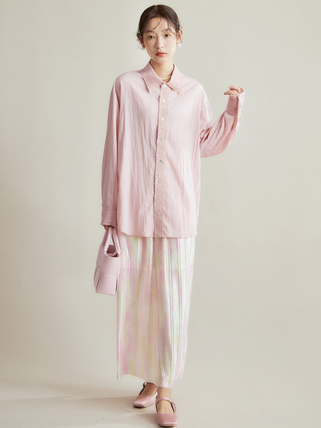 Nichi Pleats Gather Oversize Shirt