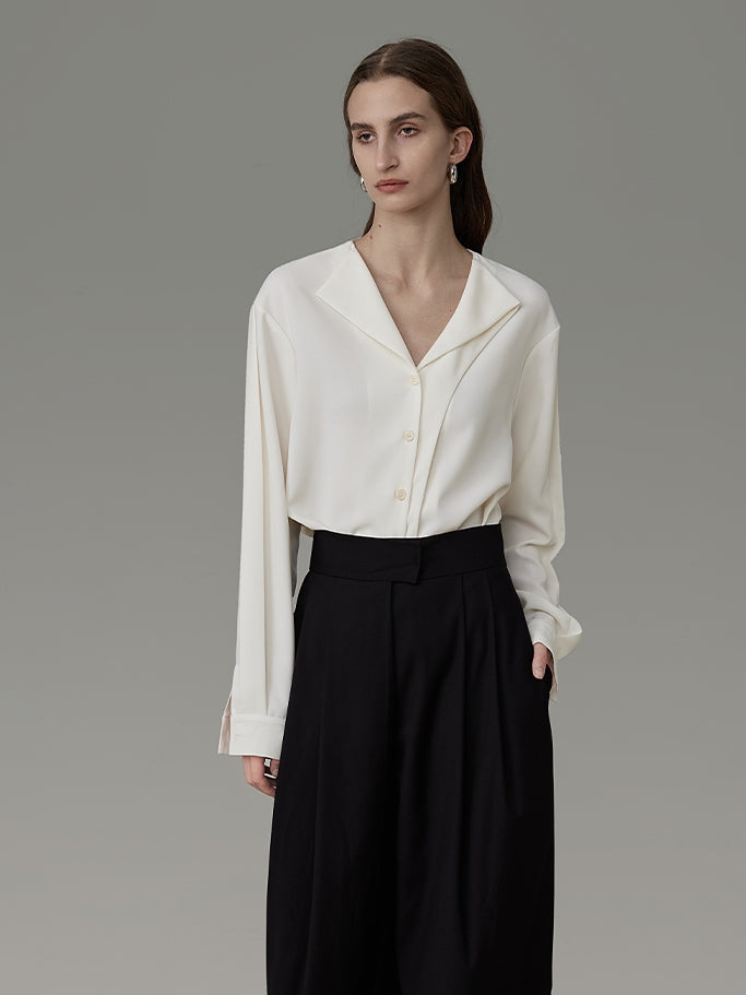 Nichi Asymmetry Ciffon Classy Shirt