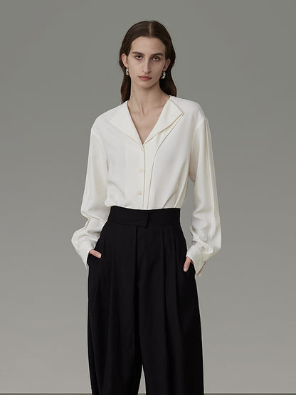 Nichi Asymmetry Ciffon Classy Shirt