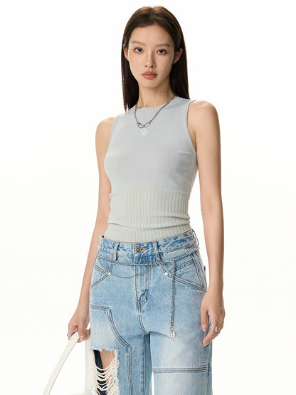 Sleeveless Simple Chic Summer-Knit