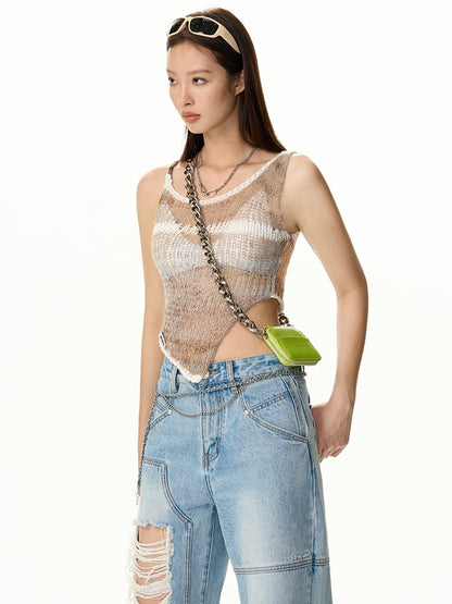 Crochet Asymmety Soft Summer-Tops