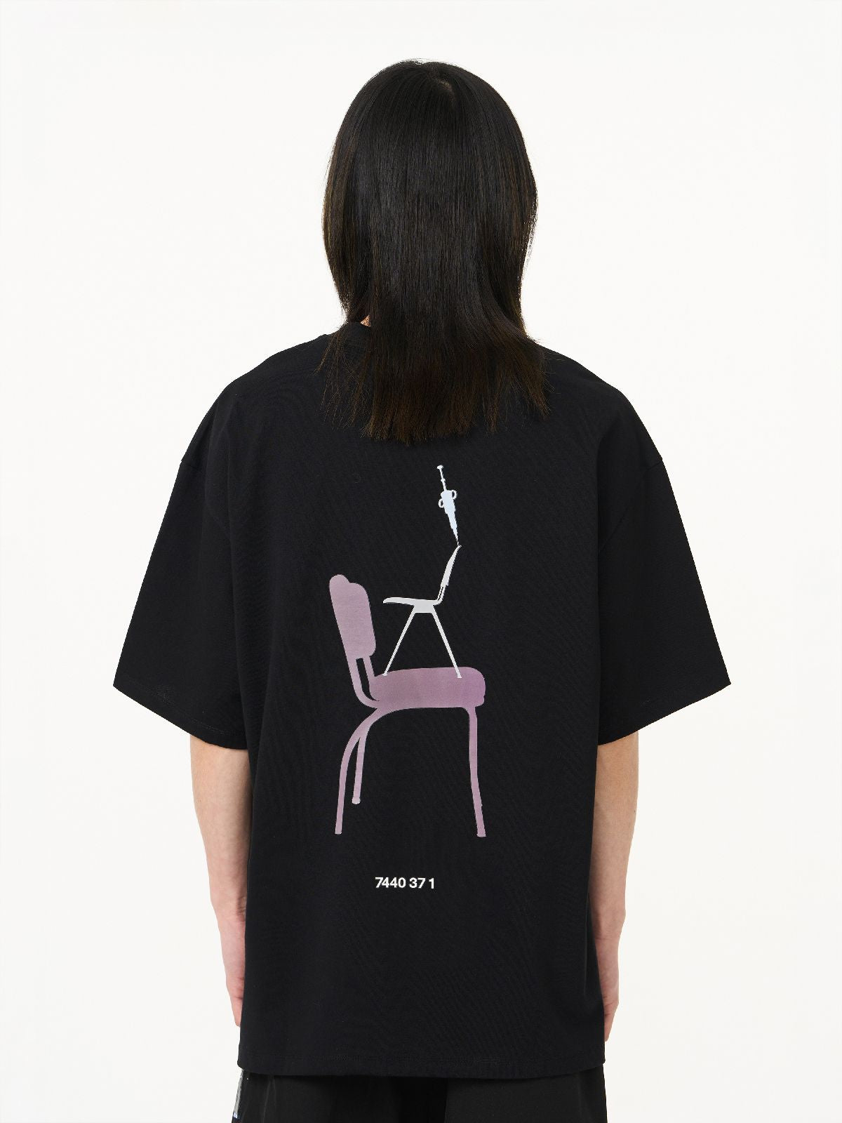 Modernes Back-Print Casual Oversize T-Shirt