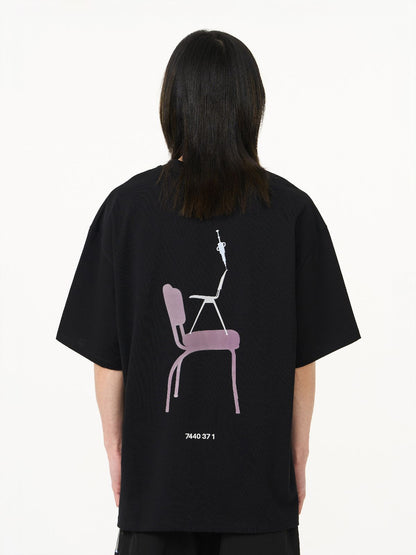 Modern Back-PRINT CASUAL OVERSIZE T-SHIRT