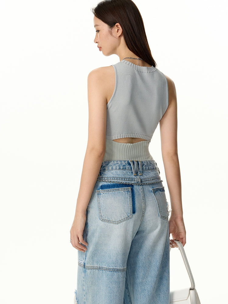 Sleeveless Simple Chic Summer-Knit