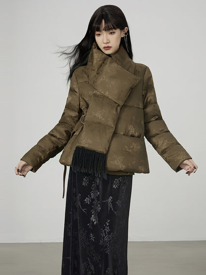 Volume Muffler Flower High-End Down-Jacket