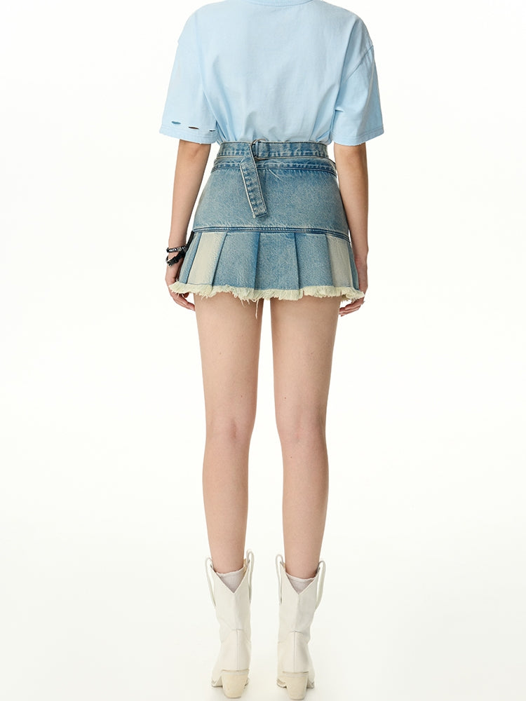 Plim en denim Flare Gend-Skirt