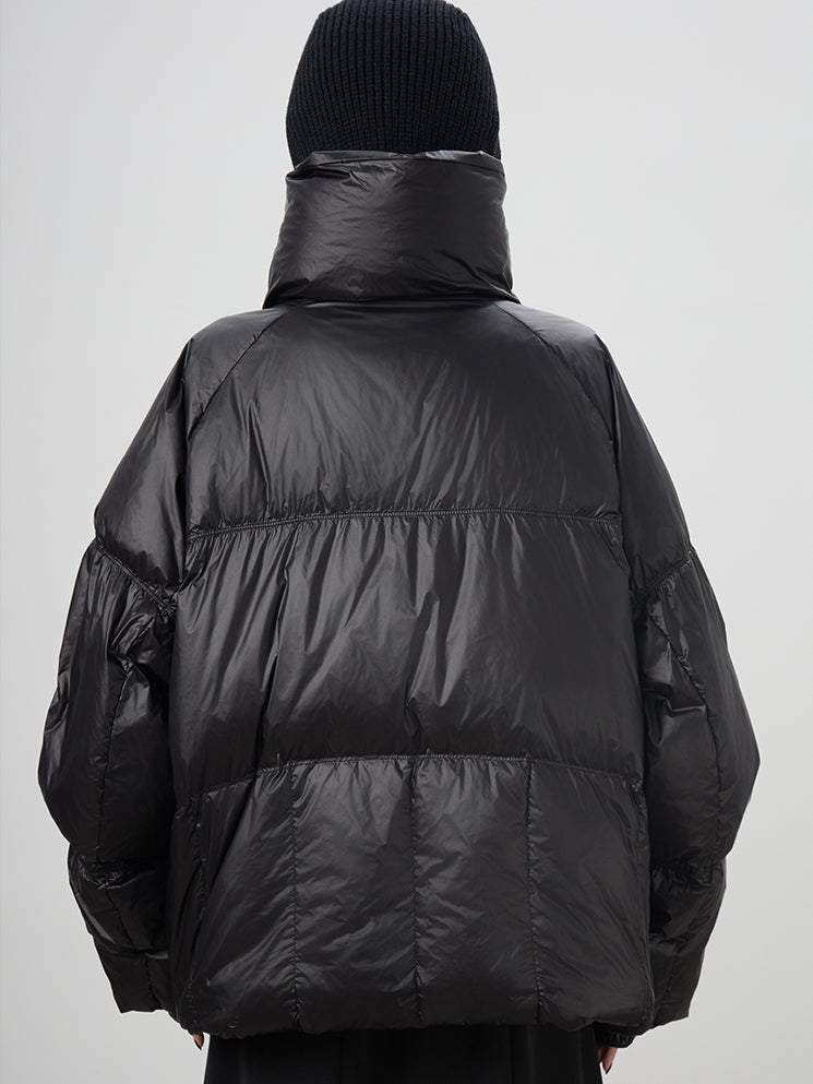 Quilt-Stand-Collar-Nichi Plain Down-Jacket