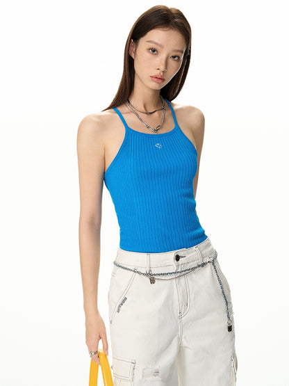 Summer-Knit Tight Simple Inner Camisole