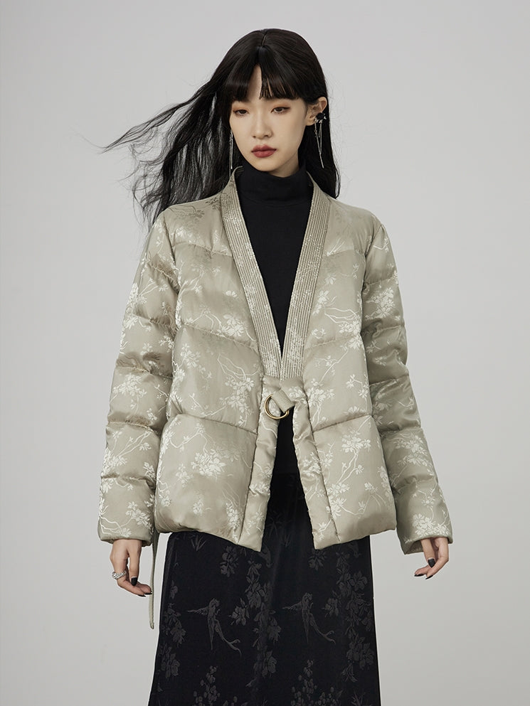 Volume Muffler Flower High-End Down-Jacket