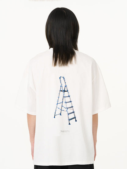 Casual Simple Back-PRINT OVERSIZE T-SHIRT