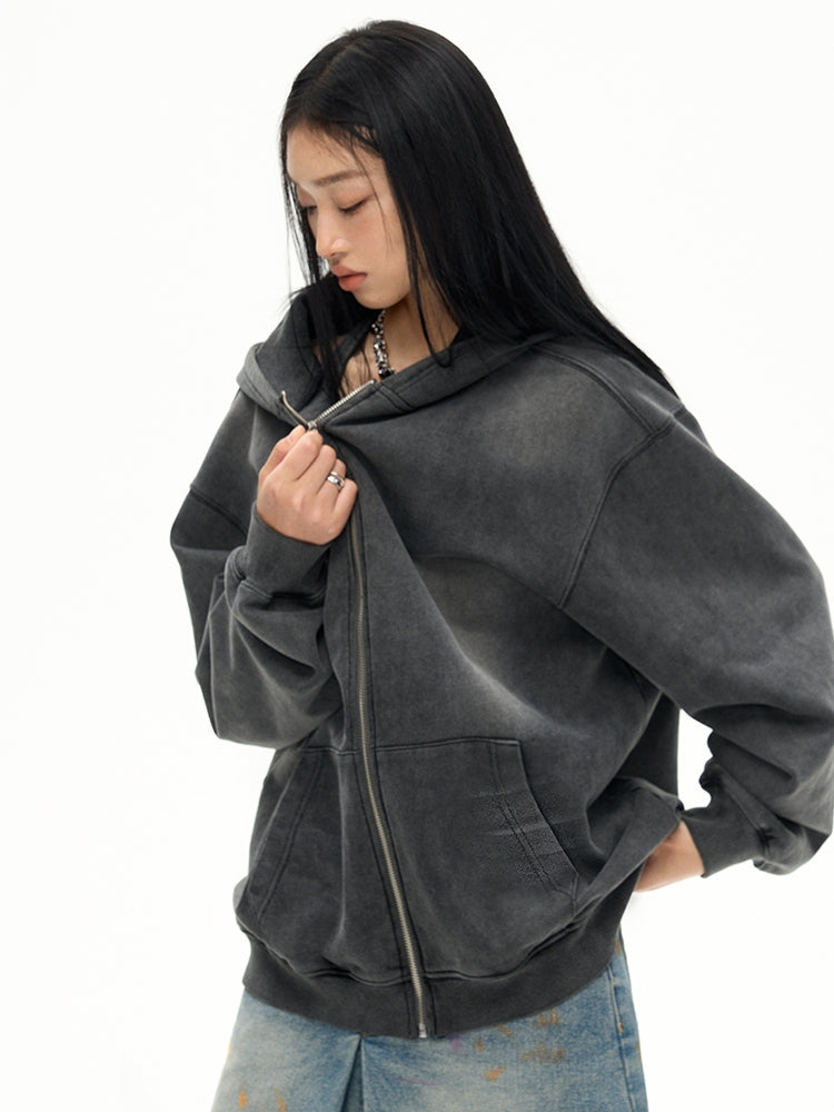 Faded Big-Silhouette Hoodie Oversize Parka