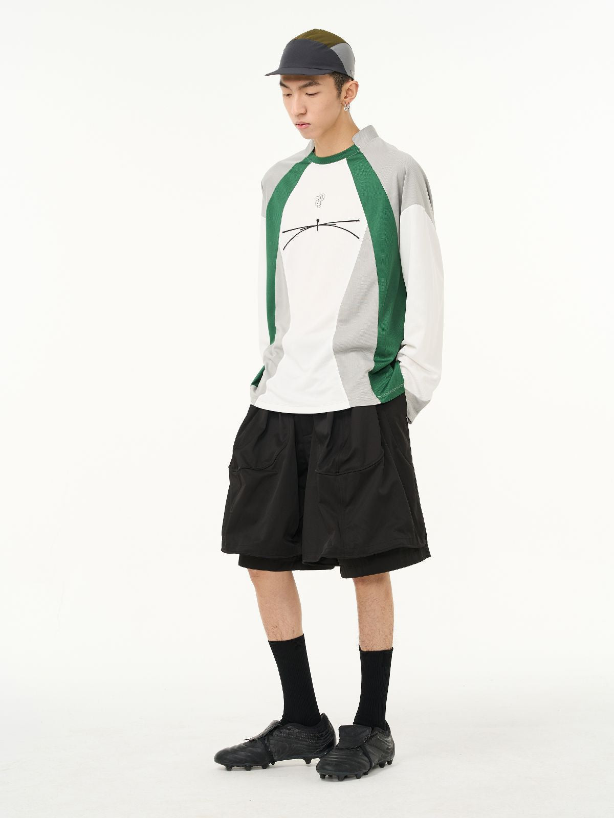 Nichi Casual Overonsisinet Contrast Long-t-shirt