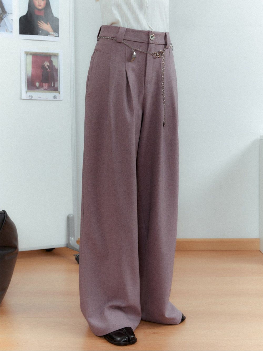 Earth-Color Wide-LEG STRAIGHT CLASSY PANTS