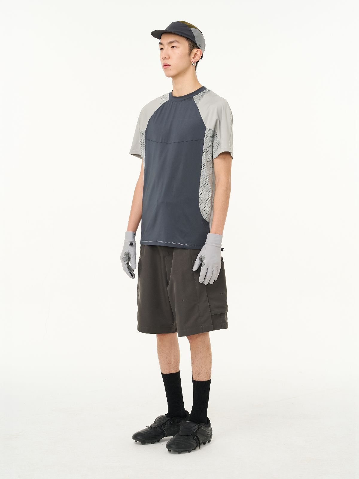 Contrast Monotone Casual T-shirt