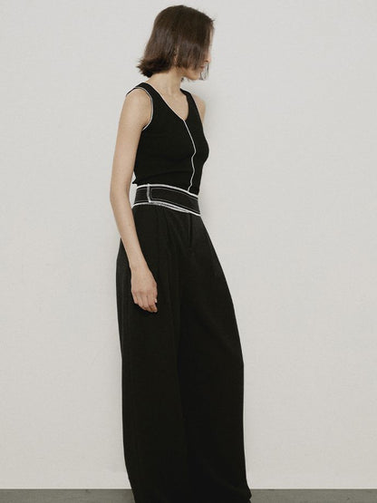 High-waist Straight Wide-leg Classy Chic Pants