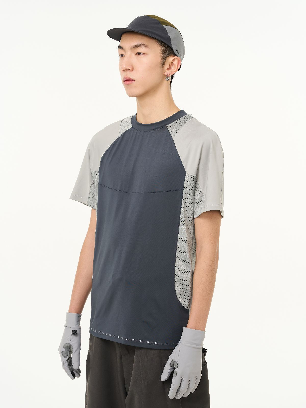 Kontrast monotone Casual T-Shirt