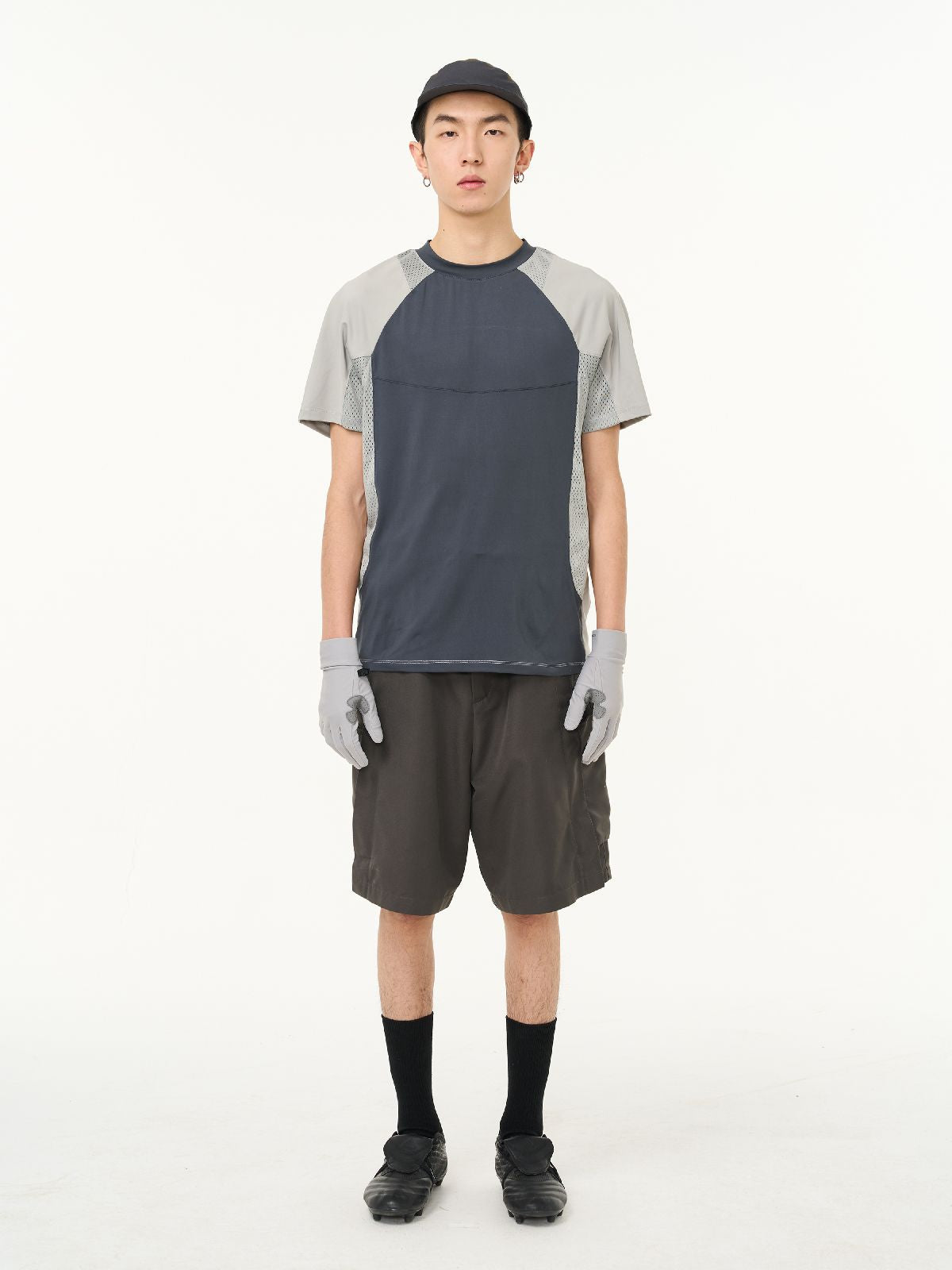 Contrast Monotone Casual T-Shirt