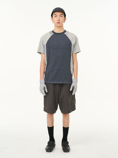 Contrast Monotone Casual T-shirt